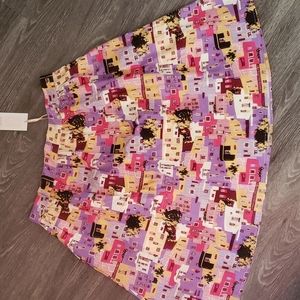 NWT Modcloth Building Print A-line Skirt XL